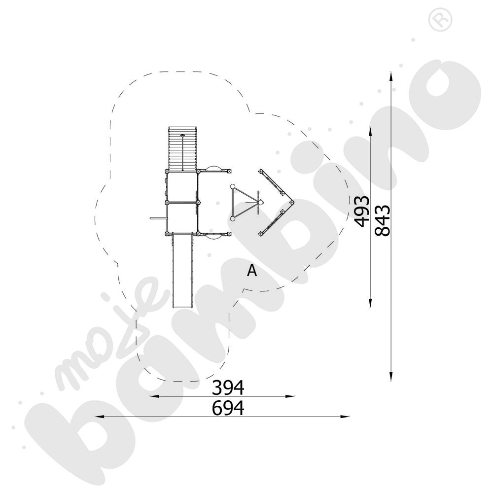 Quadro - zestaw 12466, drewniane słupy