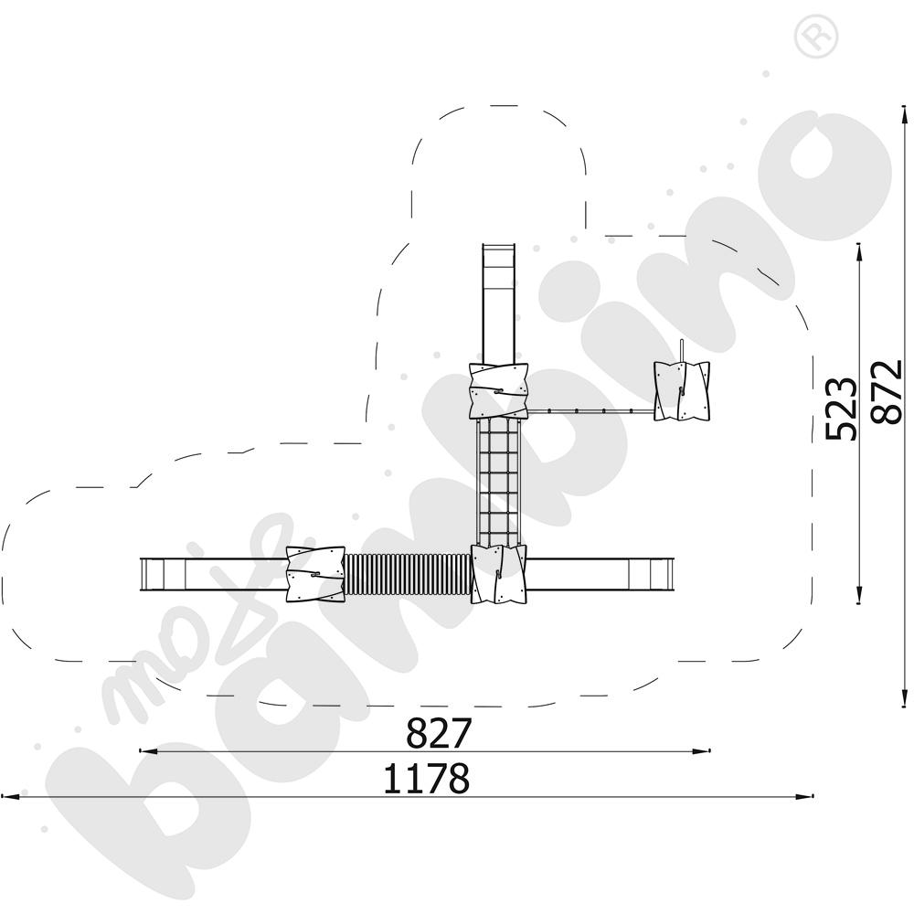 Zestaw Urbi 10, słupy metalowe B