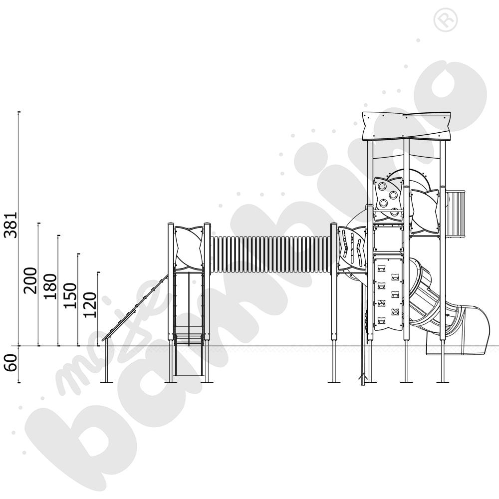 Zestaw Urbi 13, słupy drewniane B