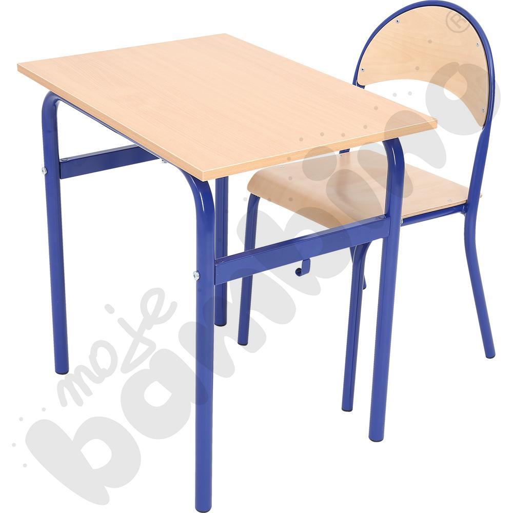 Stół Daniel 1-os. z krzesłem P, rozm. 6, niebieskie