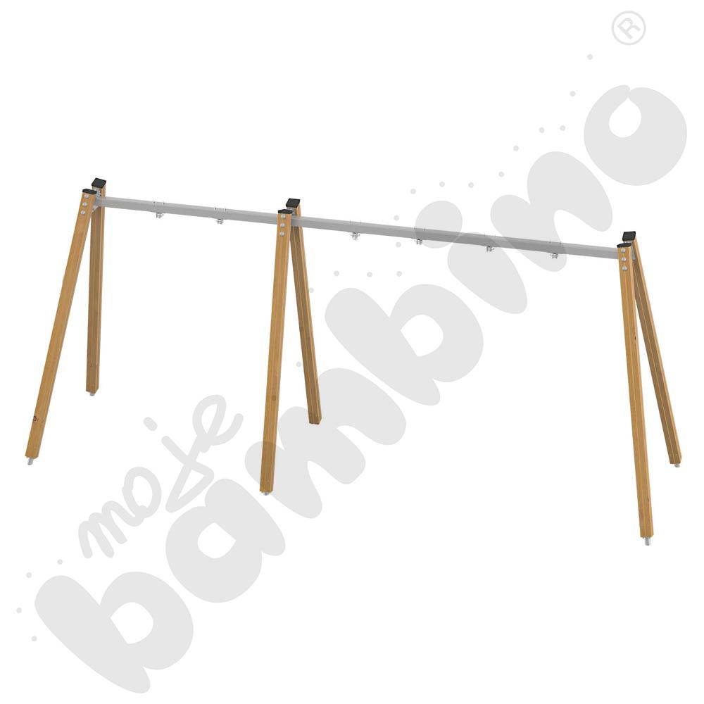 Quadro Simple - stelaż do huśtawki potrójnej - drewniana 