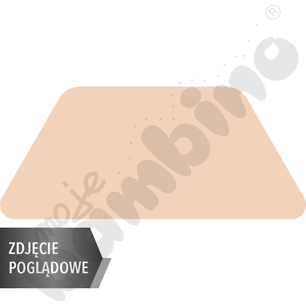 Stół Mila trapezowy 140x70x80x70, HPL - szary, zaokrąglony, rozm. 1