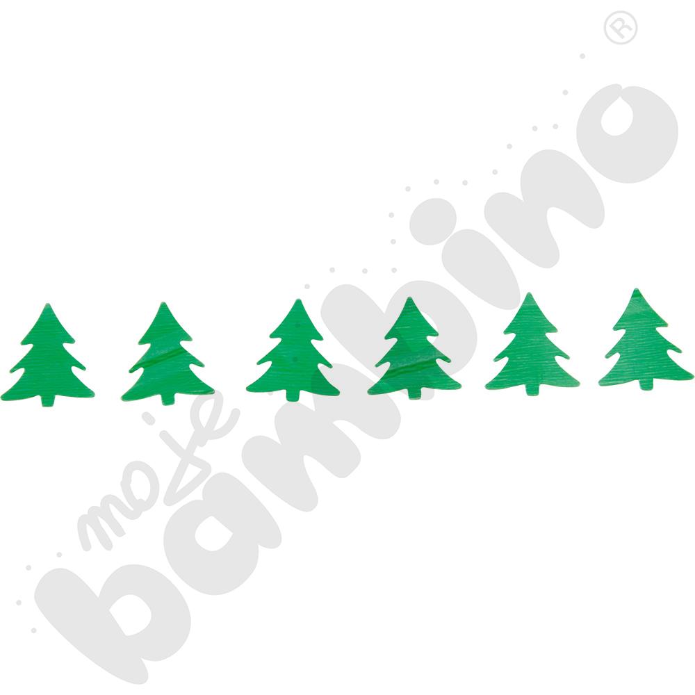 Cekiny świąteczne - zielone choinki