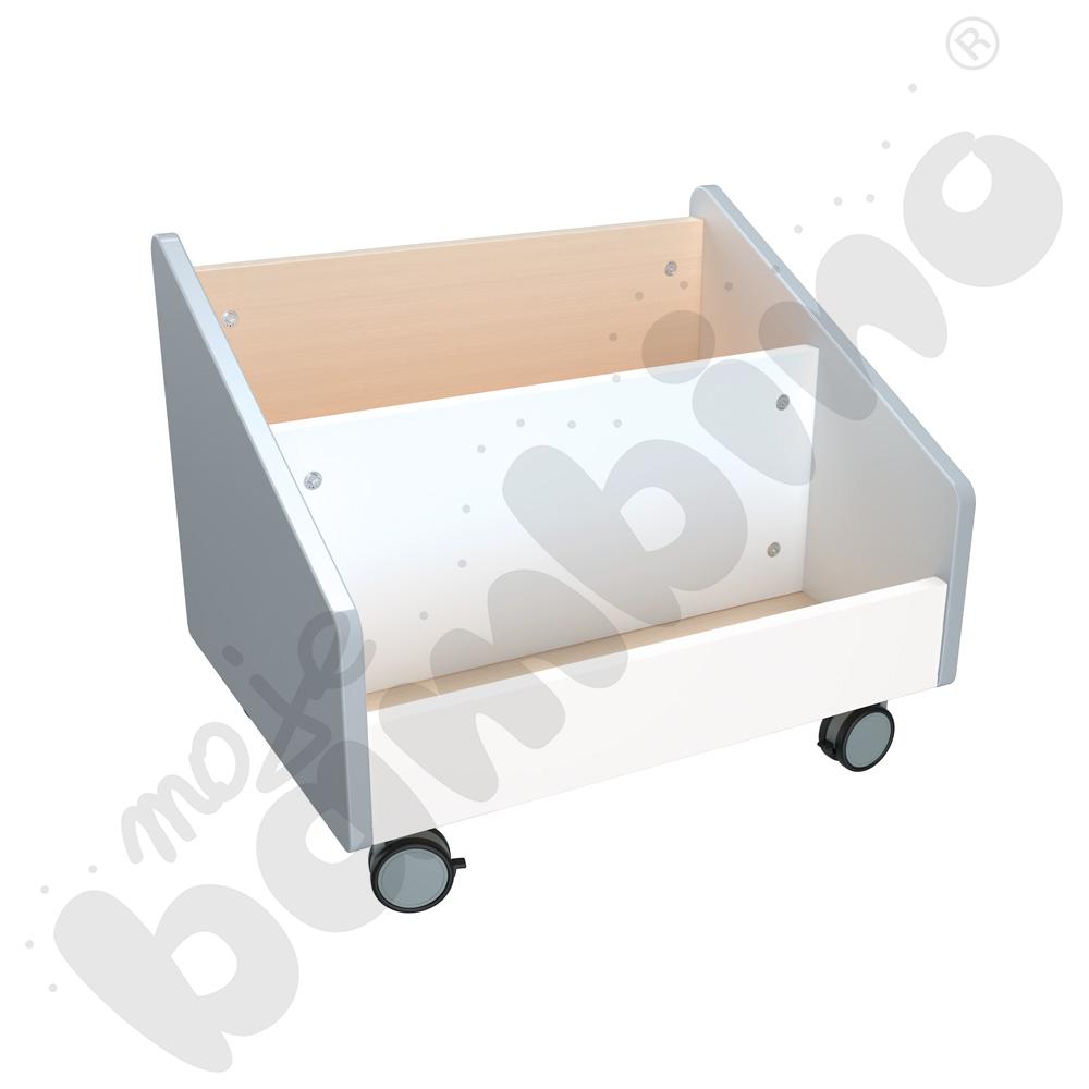 Quadro – pojemnik na kółkach duży, szary, skrzynia klon jasny