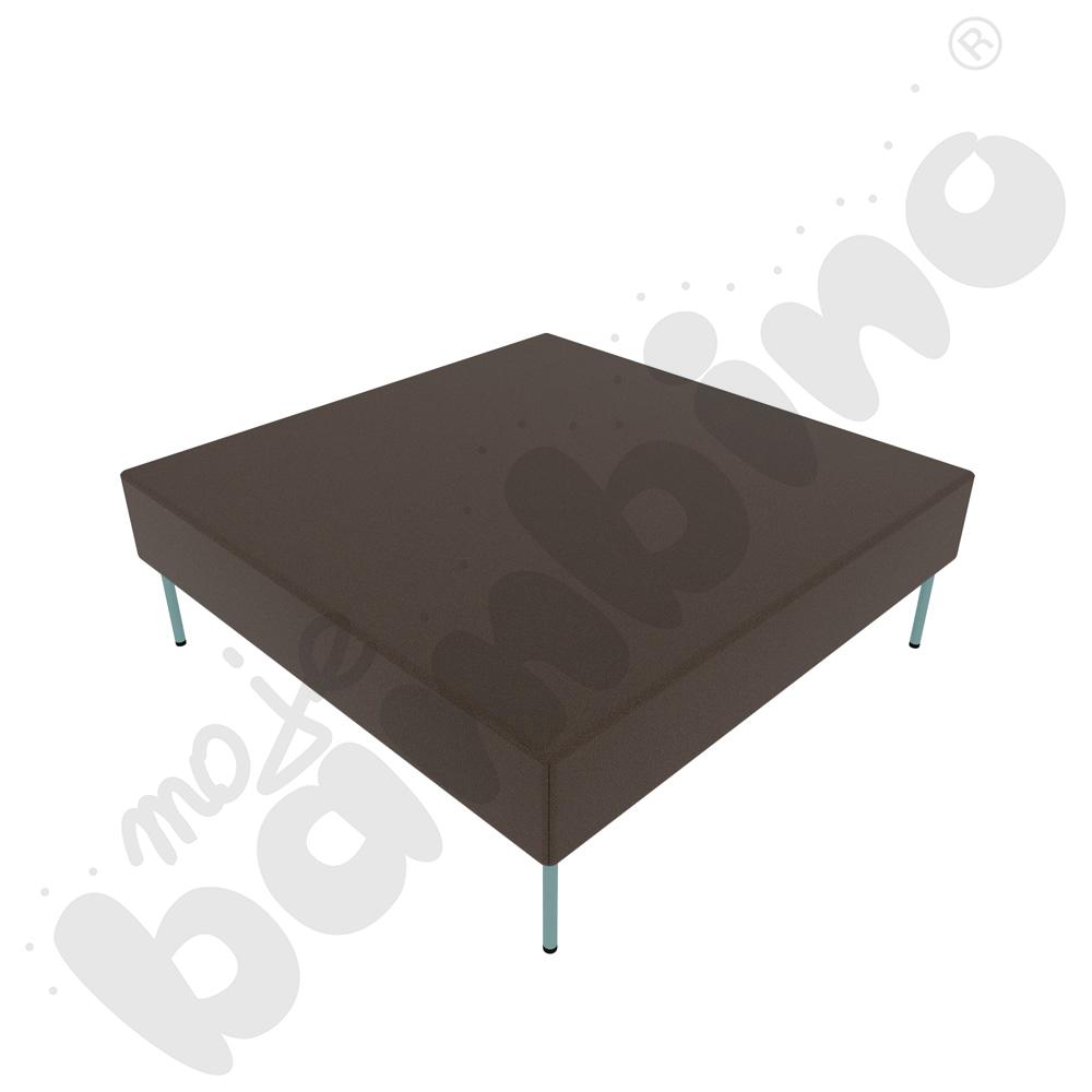 Pufa Versa 120x120 cm z filcowymi stopkami, stelaż turkusowy, tkanina BD07