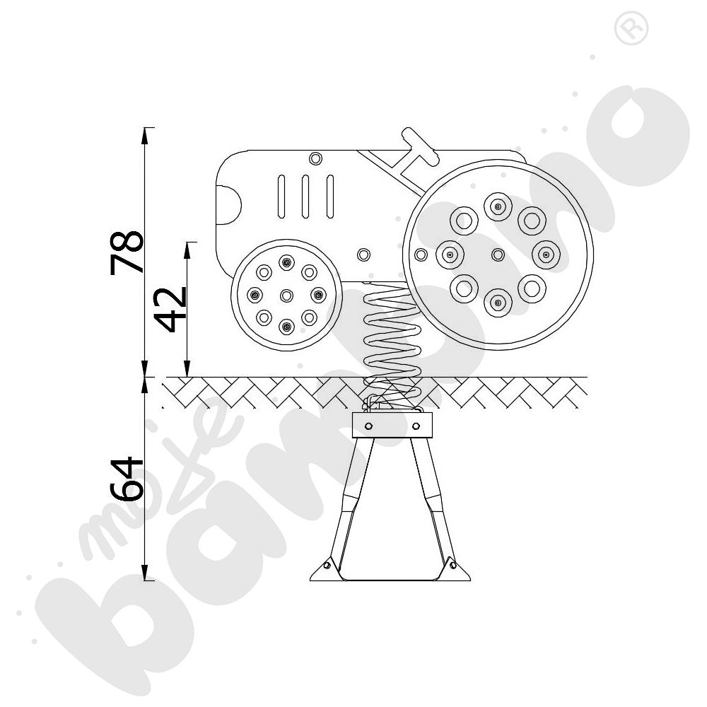 Traktor Urbi A na podstawie metalowej