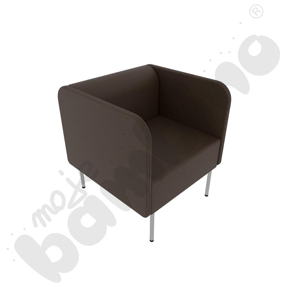 Fotel Versa z plastikowymi stopkami, stelaż jasnoszary, tkanina BD07