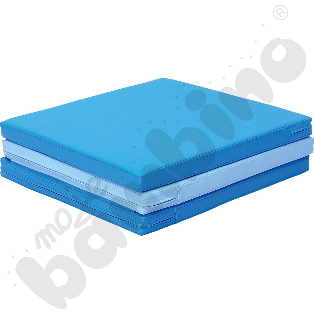 Materac 3-częściowy niebieski - mata - MED