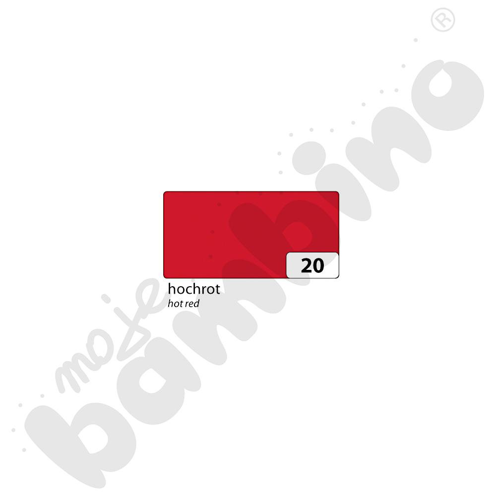 Karton gładki 10 arkuszy o wym. 50 x 70 cm czerwony