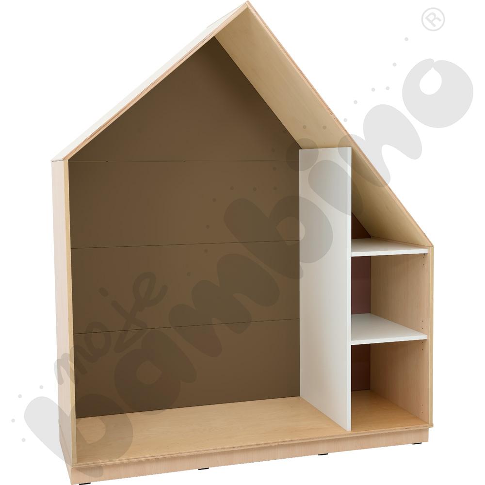 Quadro - szafka-domek z 2 półkami, skrzynia klonowa,brązowa