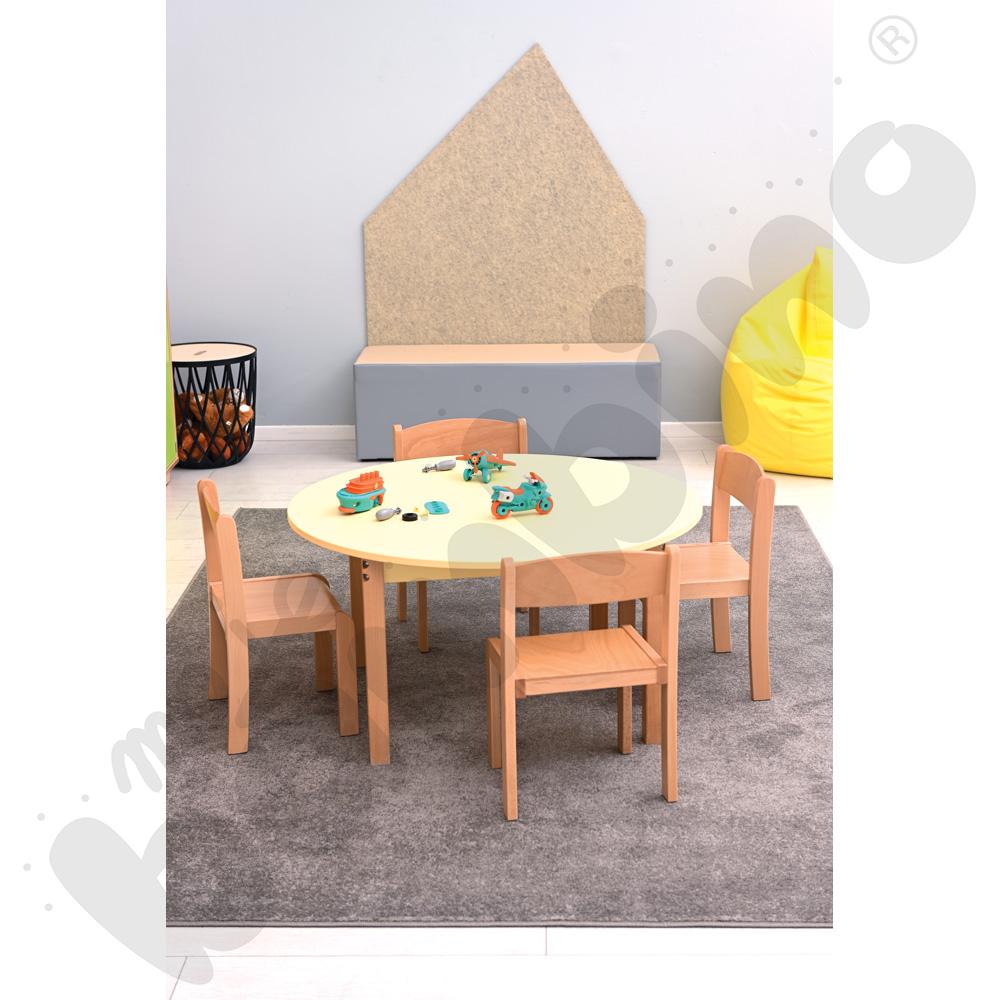 Blat Pascal okrągły śr. 100 żółty Blat Pascal okrągły śr. 100 żółty