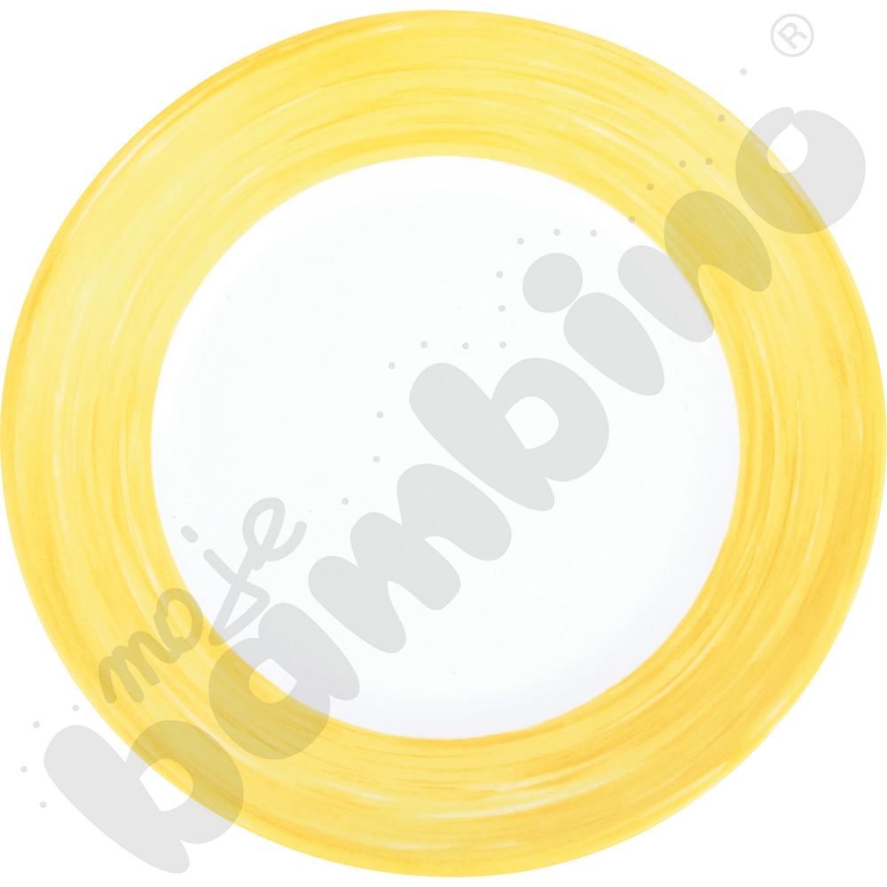 Talerzyk deserowy mały Brush - żółty