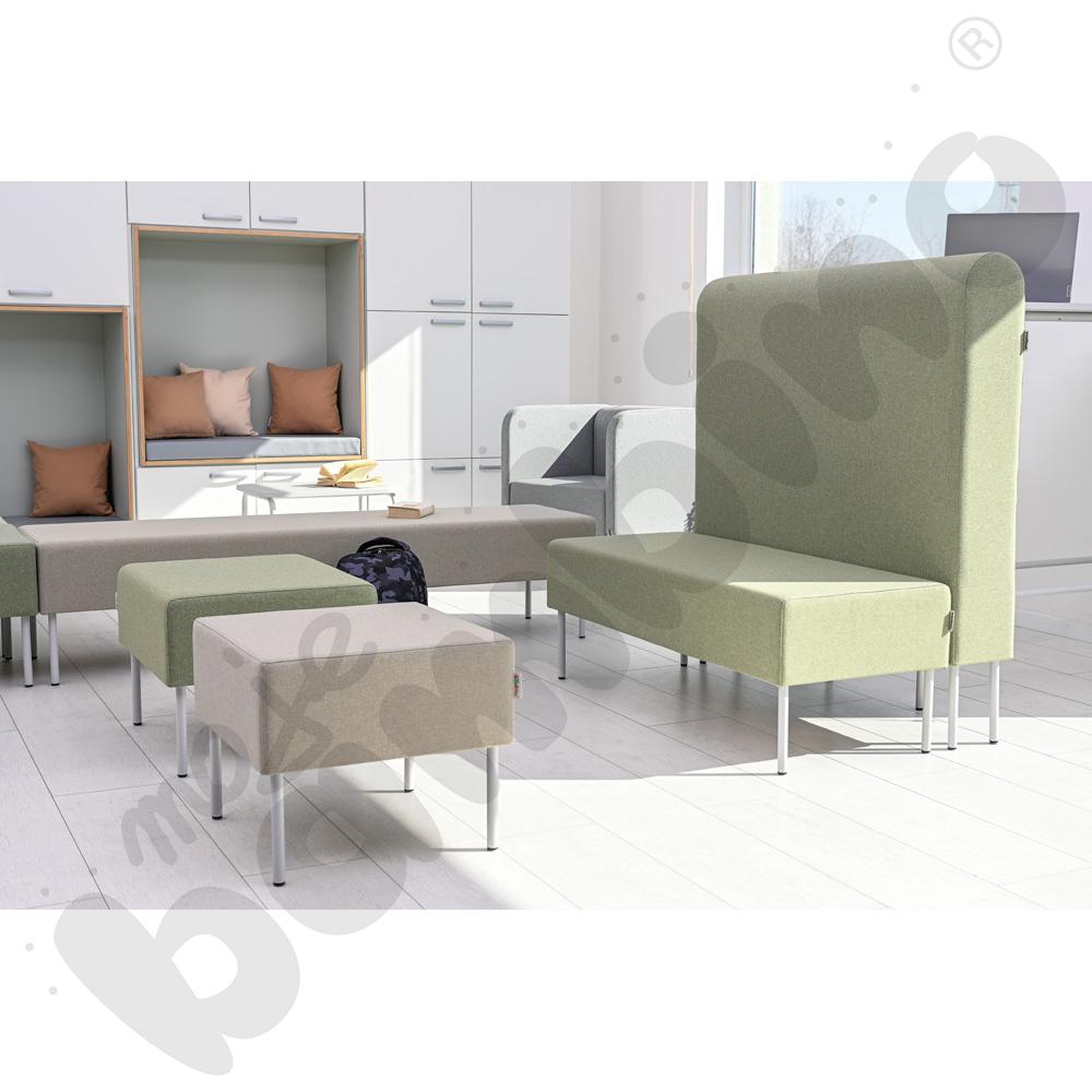 Pufa Versa 50x50 cm z plastikowymi stopkami, stelaż jasnoszary, tkanina RO37 Pufa Versa 50x50 cm z plastikowymi stopkami, stelaż jasnoszary, tkanina RO37