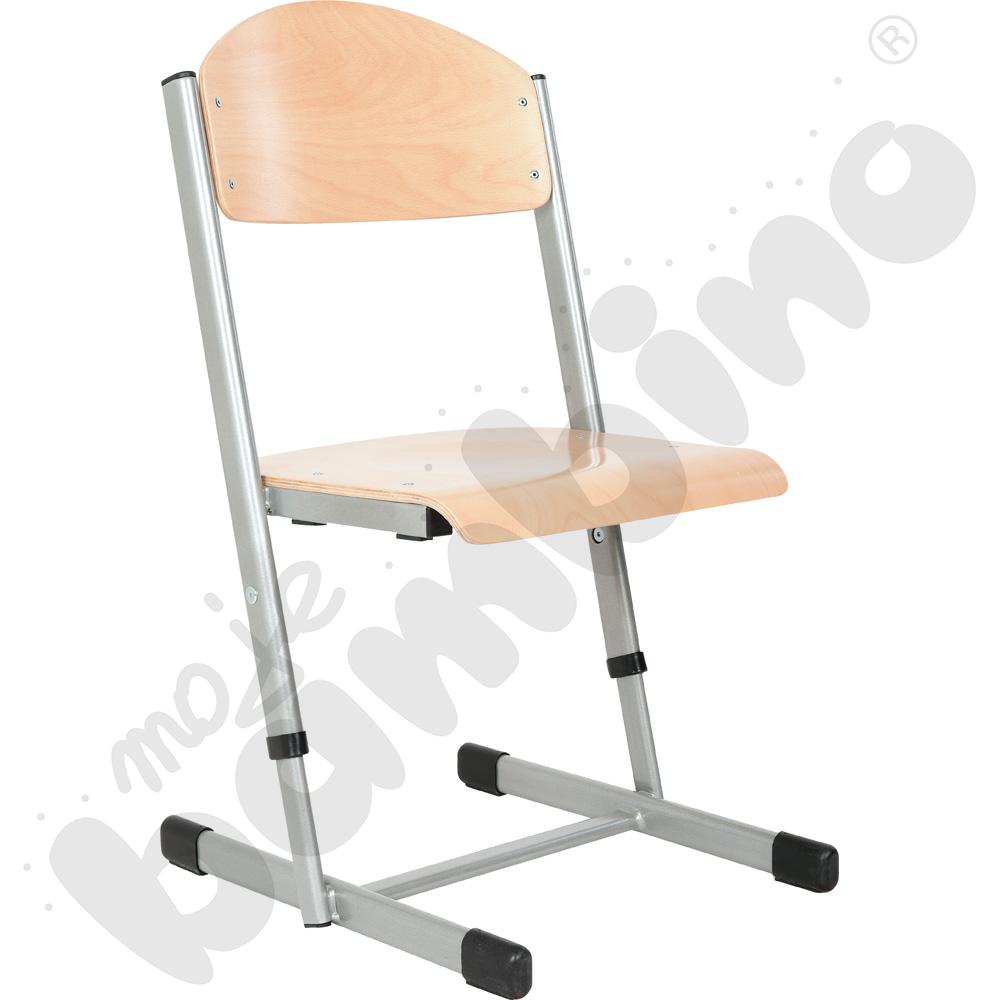 Krzesło T 3 w 1 z regulowaną wysokością rozm. 4-6 srebrne
