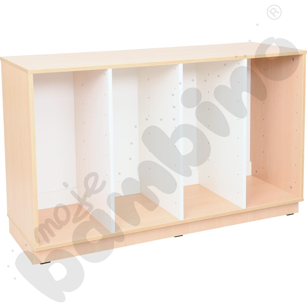 Quadro - szafka M na plastikowe pojemniki - z 3 przegrodami, klon jasny Quadro - szafka M na plastikowe pojemniki - z 3 przegrodami, klon jasny