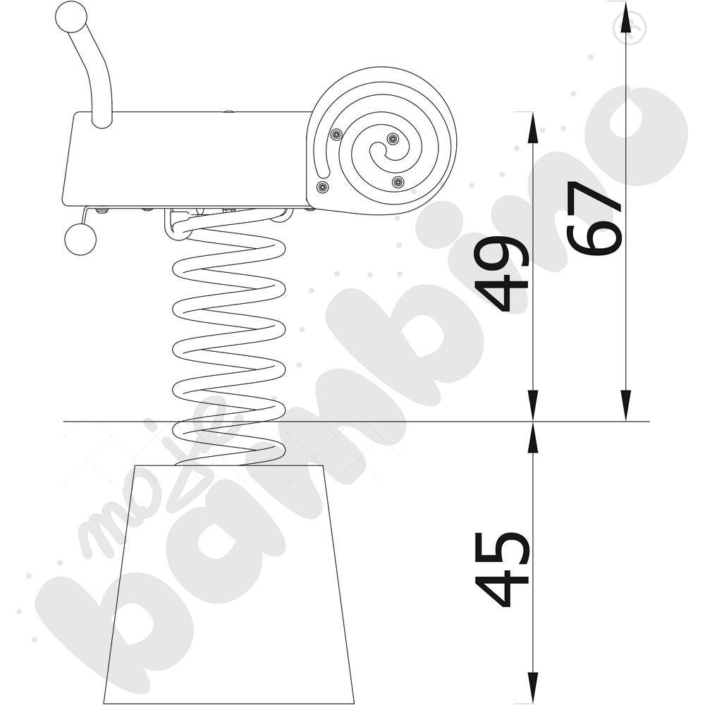 Robinio - ślimak na podstawie betonowej Robinio - ślimak na podstawie betonowej