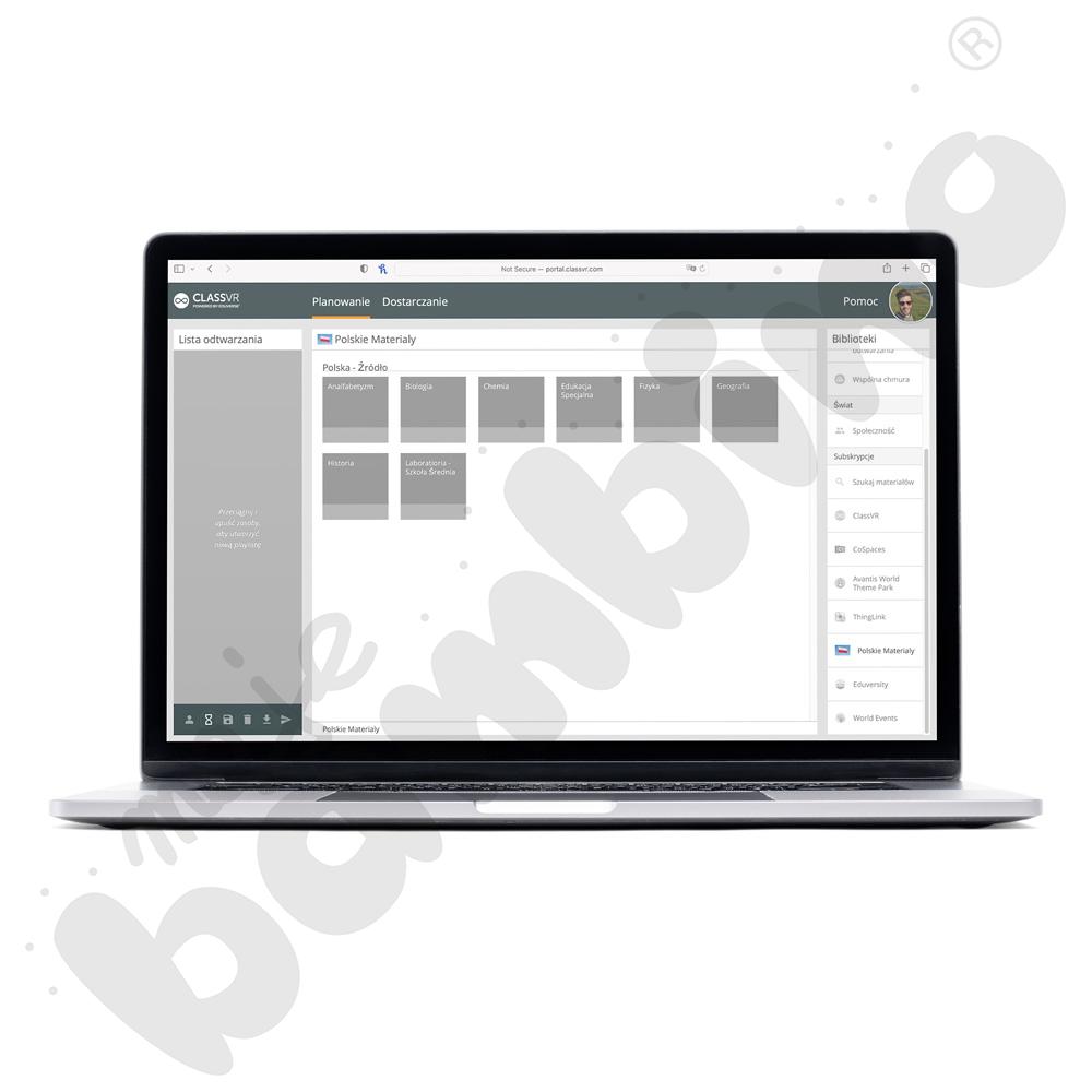 ClassVR + Avantis World - 3-letni dostęp do oprogramowania wirtualnych lekcji