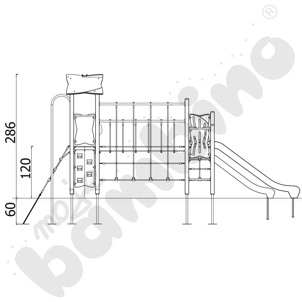 Zestaw Urbi 9, słupy drewniane B