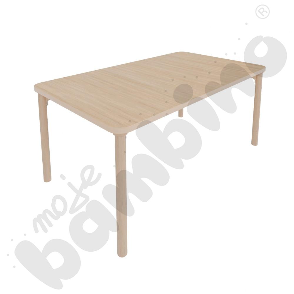 Stół Marcus 140 x 80 cm, rozm. 1, nogi drewniane brzozowe, blat HPL klon, obrzeże ABS