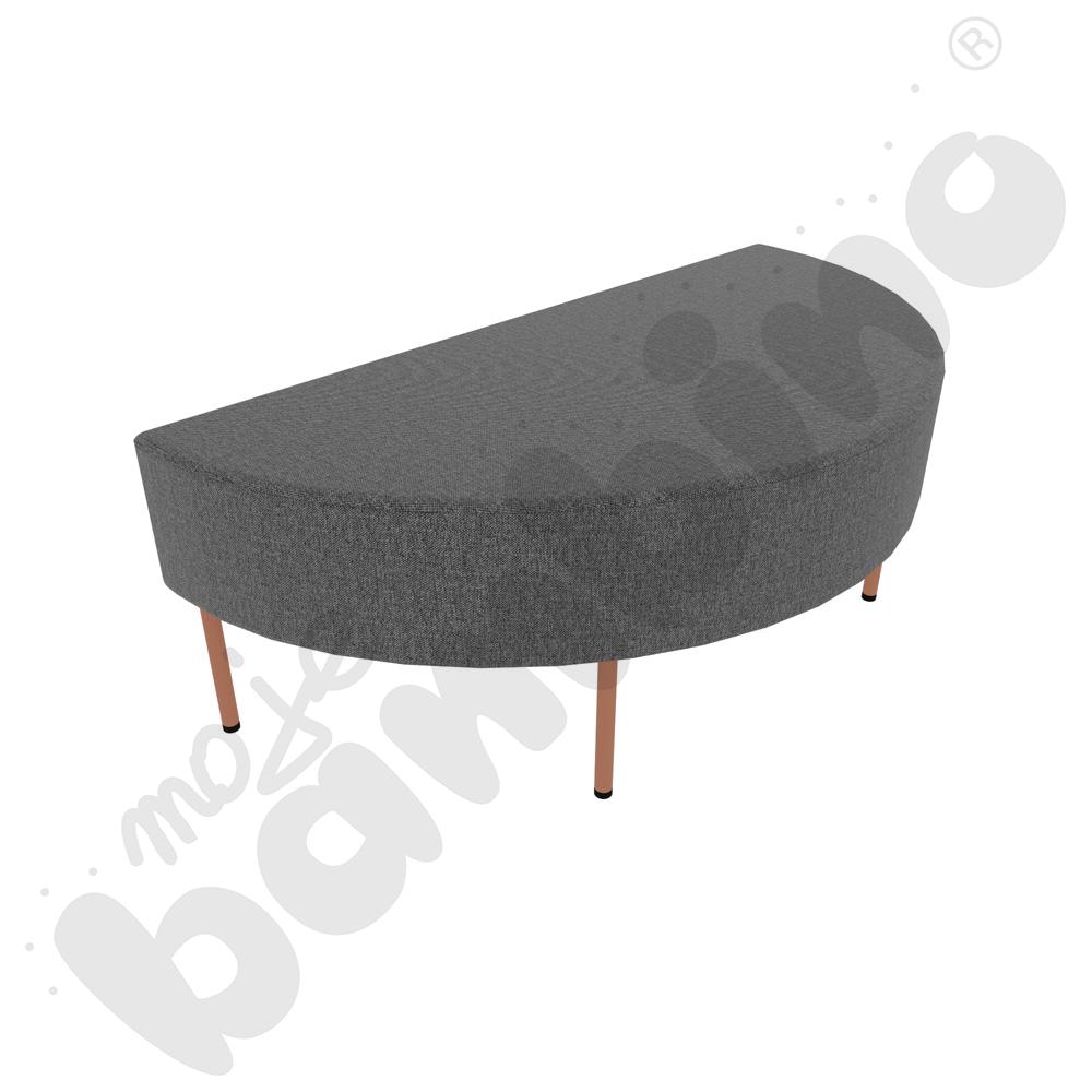Pufa Versa zaokrąglona 120x60 cm z plastikowymi stopkami, stelaż łososiowy, tkanina RO39 Pufa Versa zaokrąglona 120x60 cm z plastikowymi stopkami, stelaż łososiowy, tkanina RO39