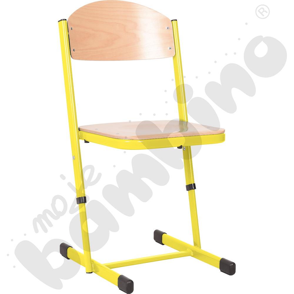 Krzesło T wzmocnione regulowane, rozm. 3-4 - żółte