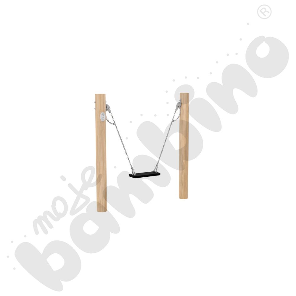 Huśtawka Robinio na słupach, zawiesie proste