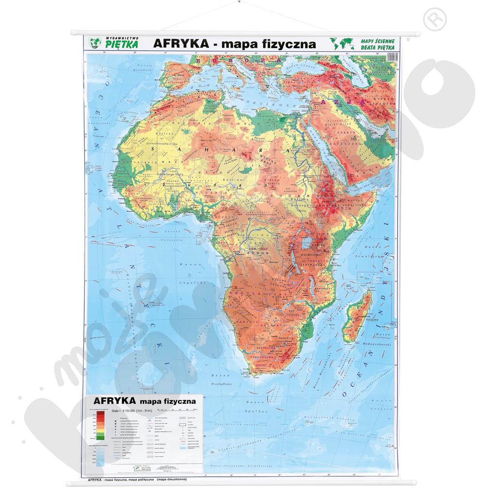 Afryka - dwustronna mapa fizyczna/polityczna, 100 x 140 cm 