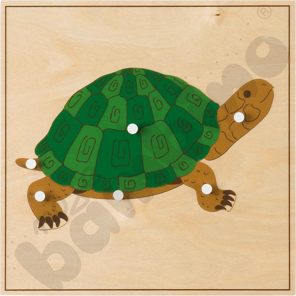Puzzle ze zwierzętami - żółw