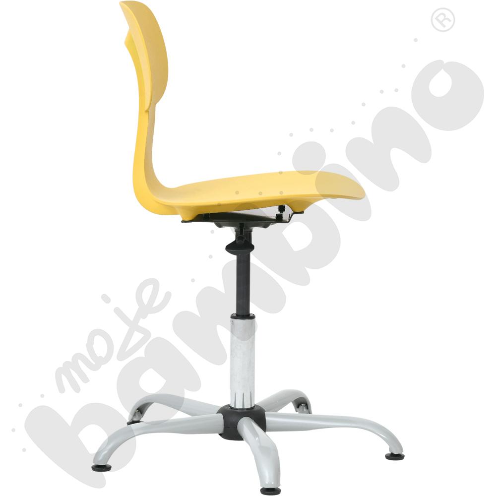 Krzesło Ergo obrotowe żółte