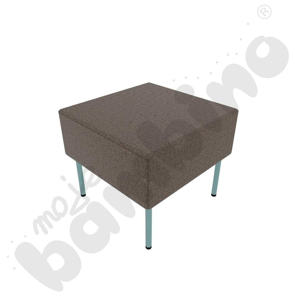 Pufa Versa 50x50 cm z filcowymi stopkami, stelaż turkusowy, tkanina RO36 Pufa Versa 50x50 cm z filcowymi stopkami, stelaż turkusowy, tkanina RO36