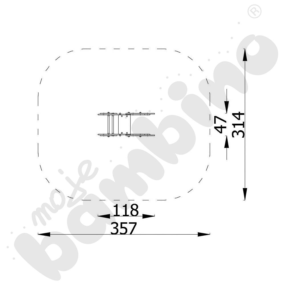 Traktor Urbi A na podstawie metalowej