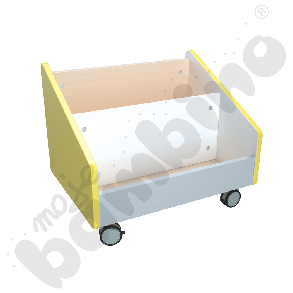 Quadro - pojemnik na kółkach duży, żółty, skrzynia klon jasny