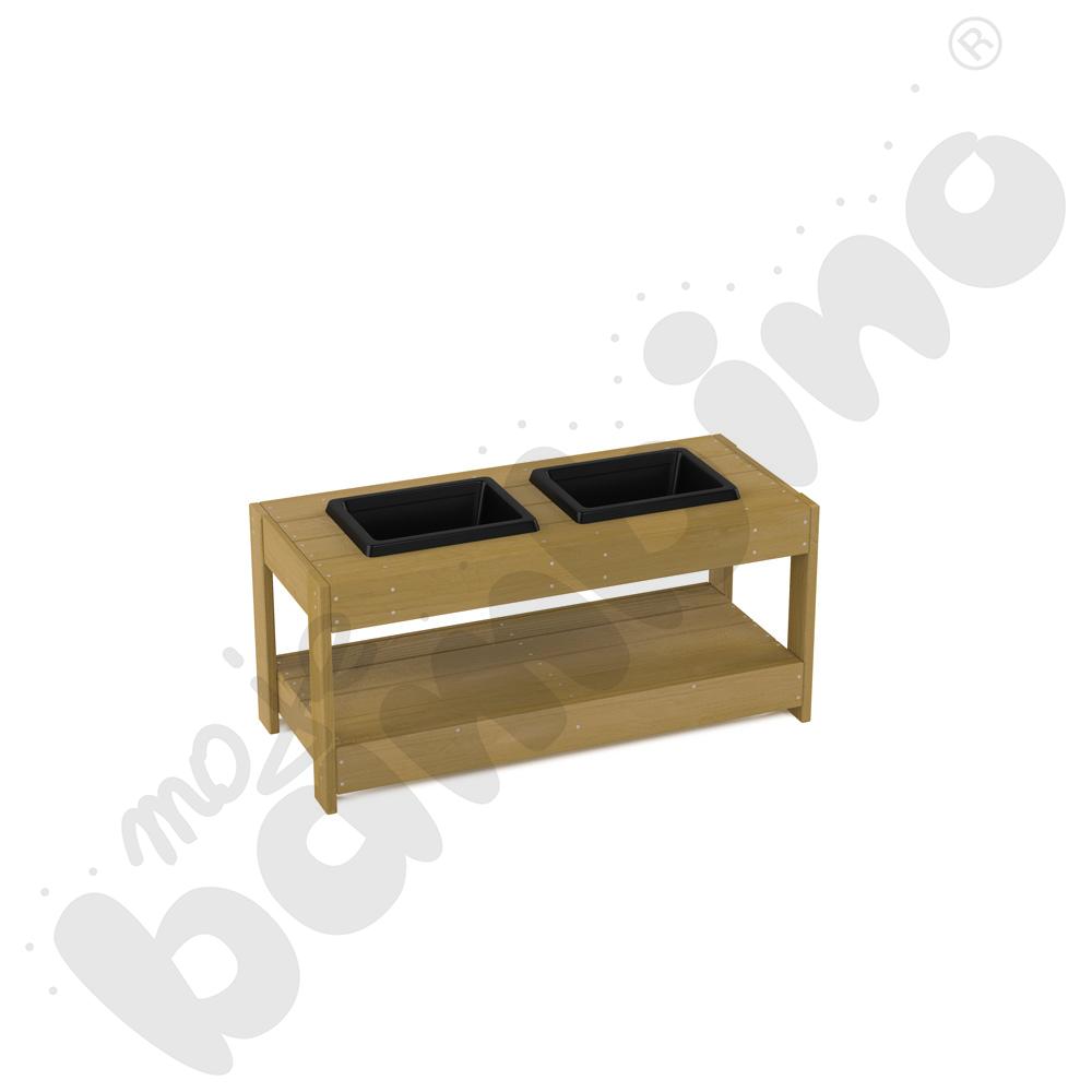 Stolik Terra z 2 pojemnikami, duży