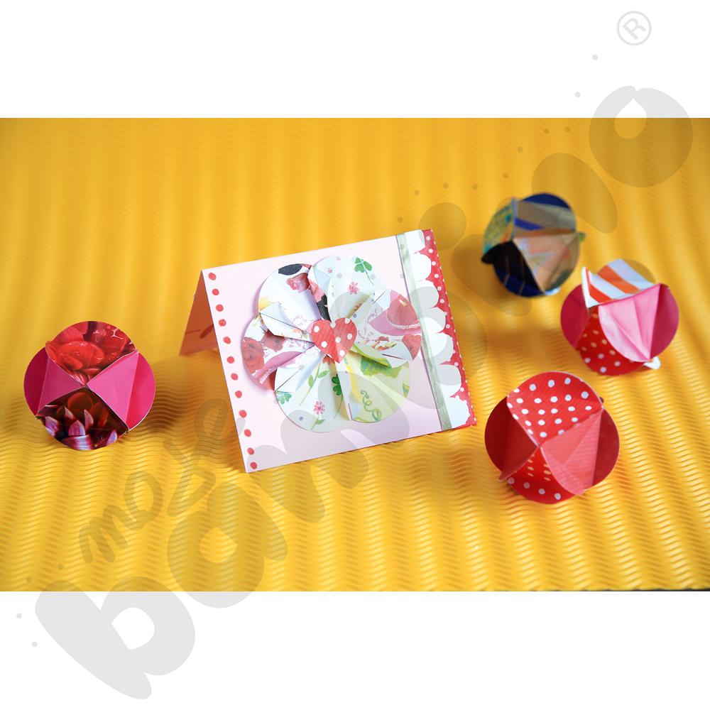 Kółka do origami 47 z papierów ozdobnych 