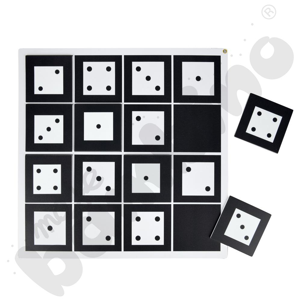 Sudoku dwustronne 4 x 4 - kości i cyfry