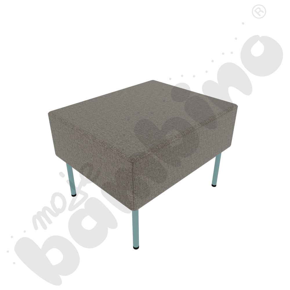Pufa Versa 60x50 cm z plastikowymi stopkami, stelaż turkusowy, tkanina RO37 Pufa Versa 60x50 cm z plastikowymi stopkami, stelaż turkusowy, tkanina RO37