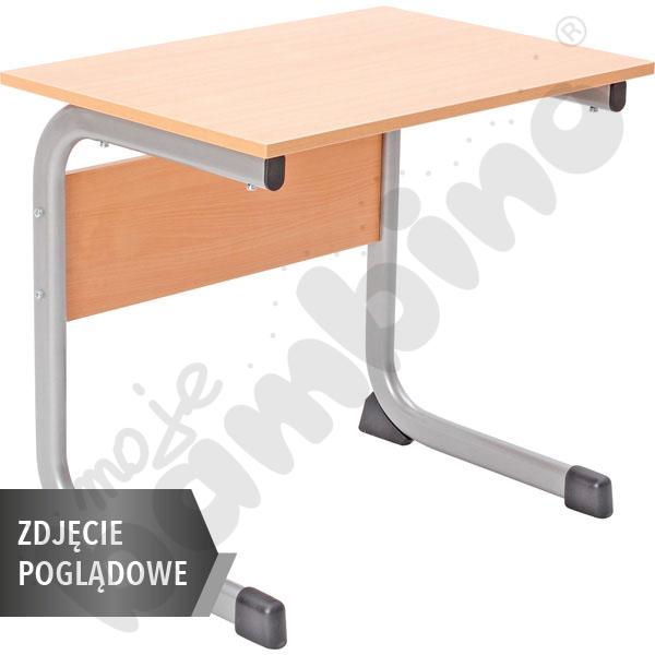 Stół IN-C 70x50 rozm. 6, 1os., stelaż aluminium, blat HPL buk, obrzeże drewniane, narożniki proste