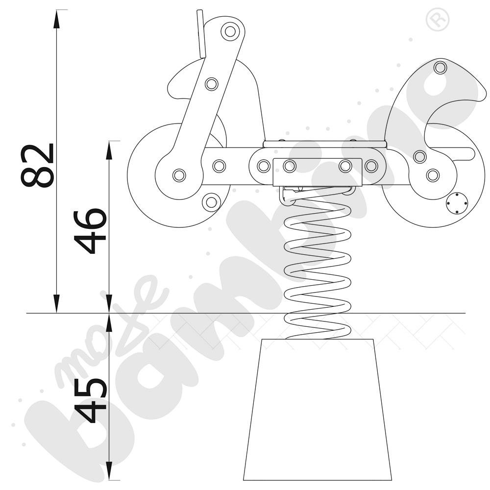 Sprężynowiec Skuter na podstawie metalowej