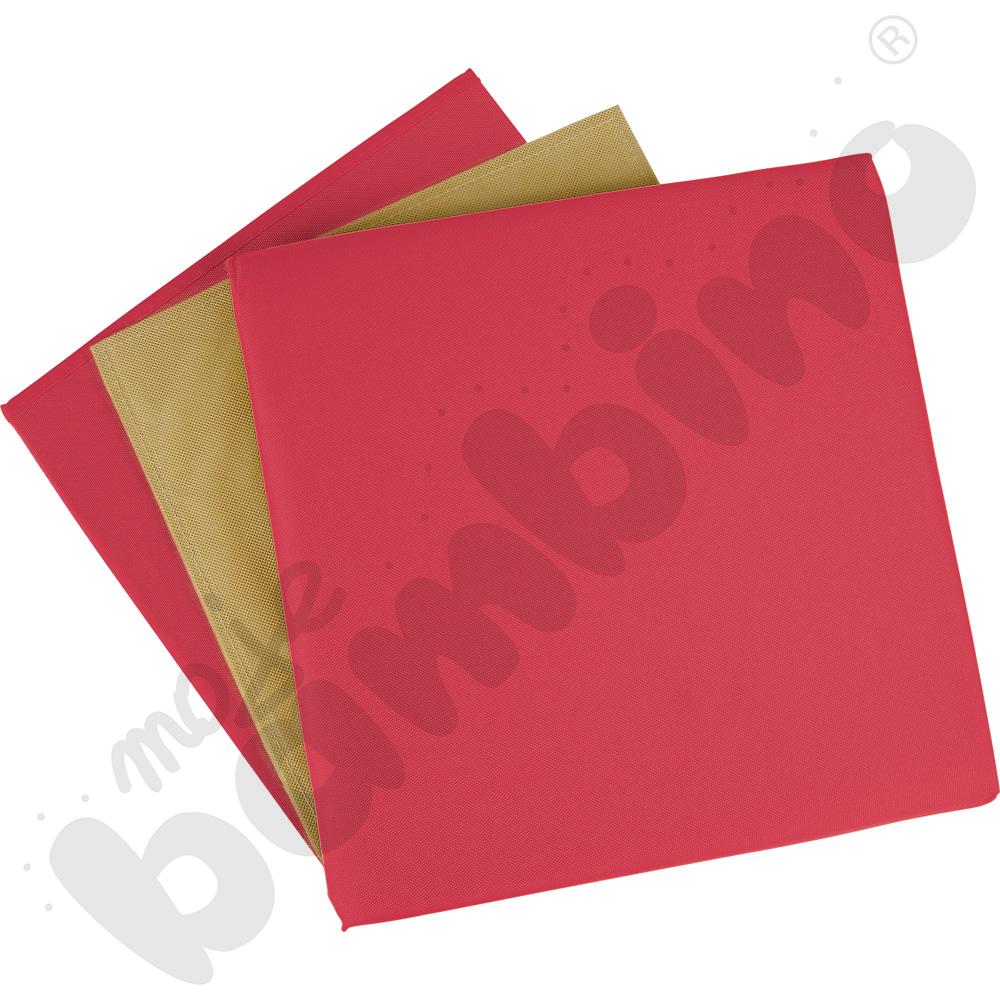 Pufa-pojemnik z tkaniny - czerwona
