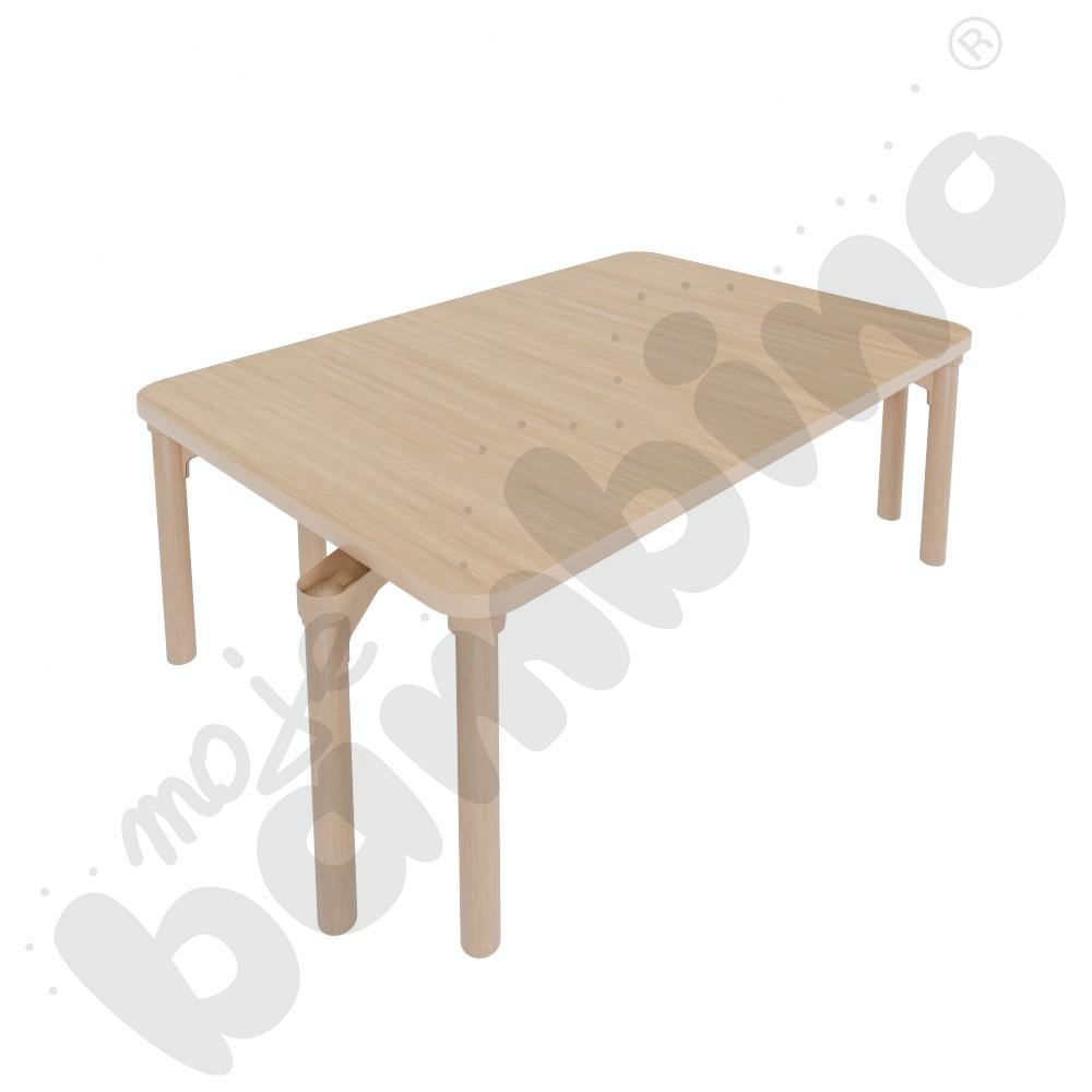 Stół Marcus śr. 120 cm, rozm. 1, nogi drewniane brzozowe, blat klon, obrzeże ABS
