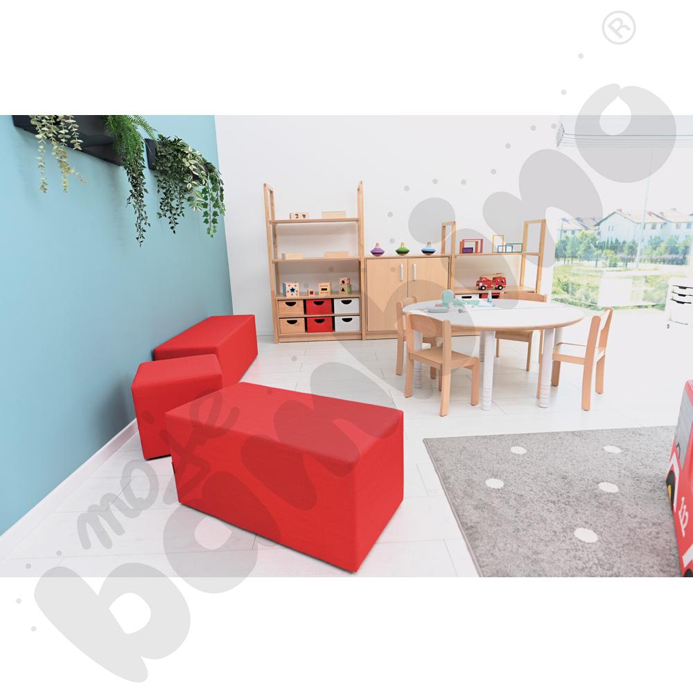 Pufa 3-osobowa Inflamea czerwona Pufa 3-osobowa Inflamea czerwona