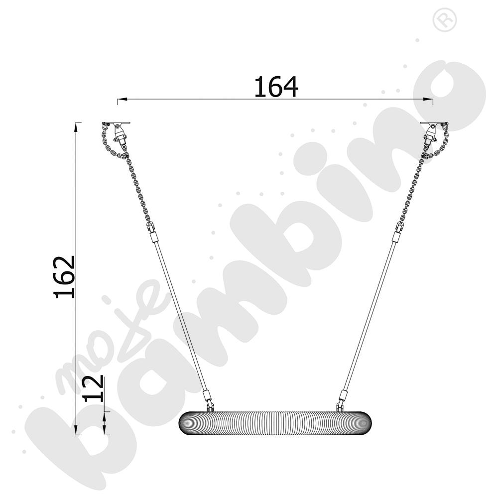 Zawiesie z siedziskiem typu Bocianie gniazdo 100 cm - niebieskie Zawiesie z siedziskiem typu Bocianie gniazdo 100 cm - niebieskie