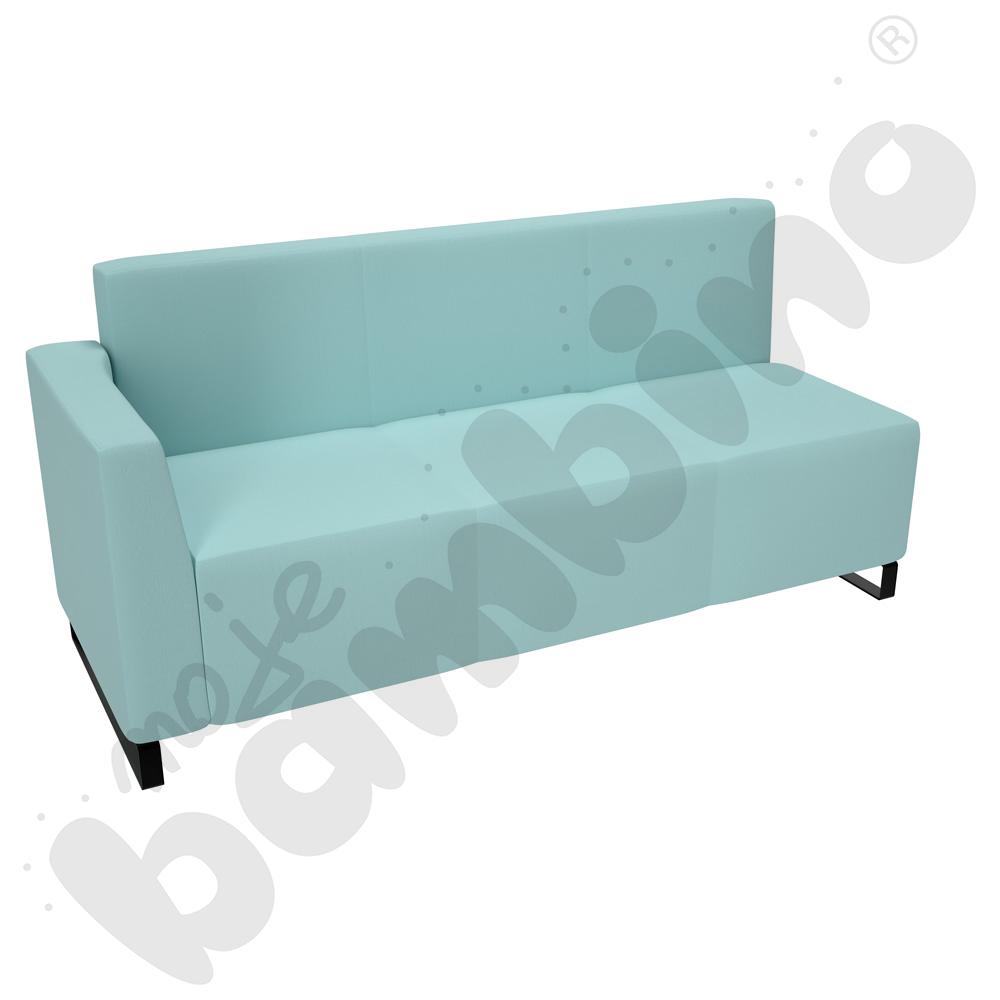 Sofa Universum 3-os. wys. 82 cm, bok niski lewy, tkanina KG09