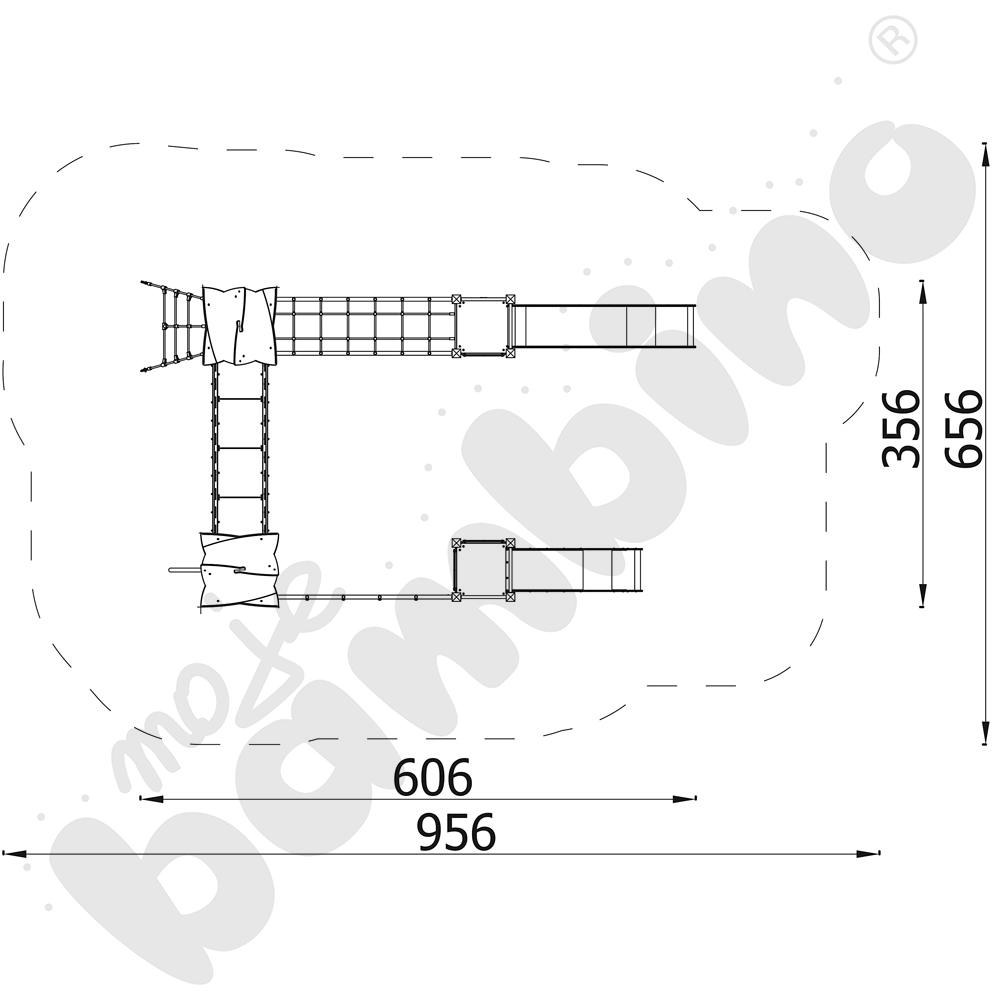 Zestaw Urbi 9, słupy drewniane A
