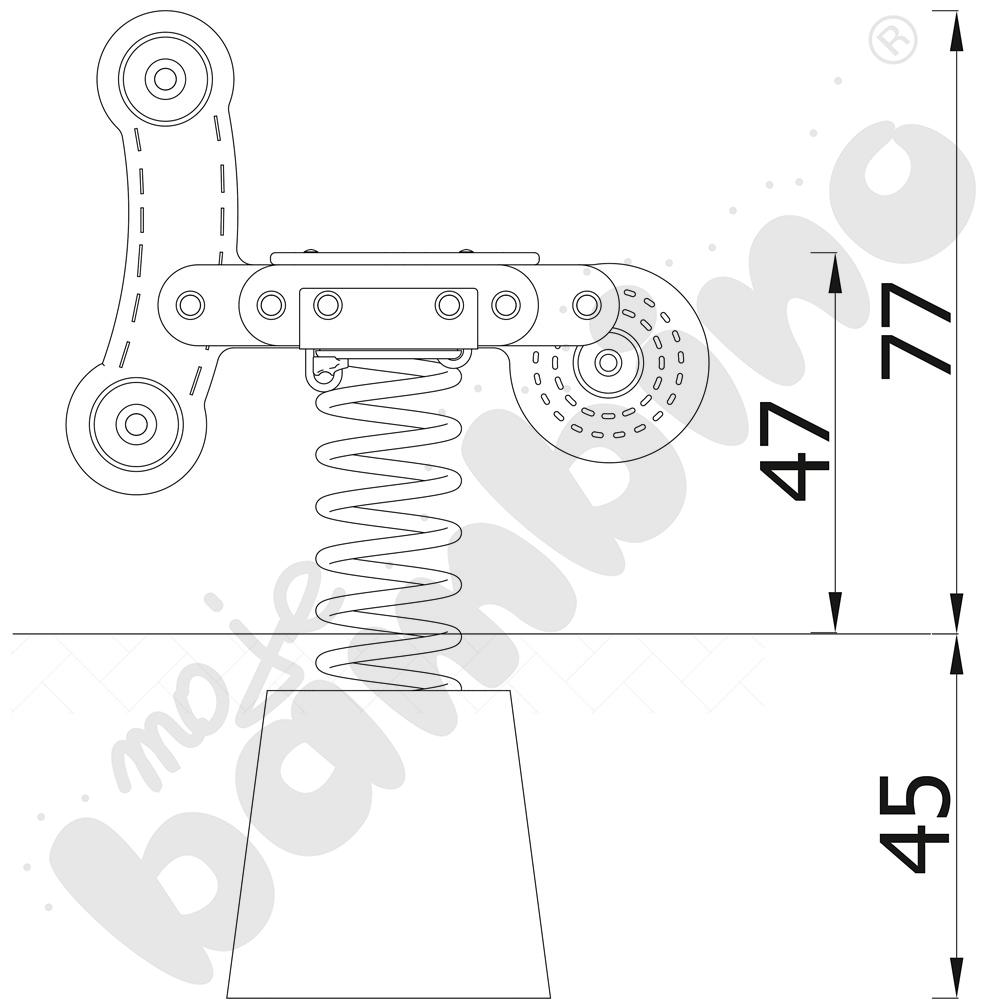 Milo - sprężynowiec 2 na podstawie betonowej Milo - sprężynowiec 2 na podstawie betonowej