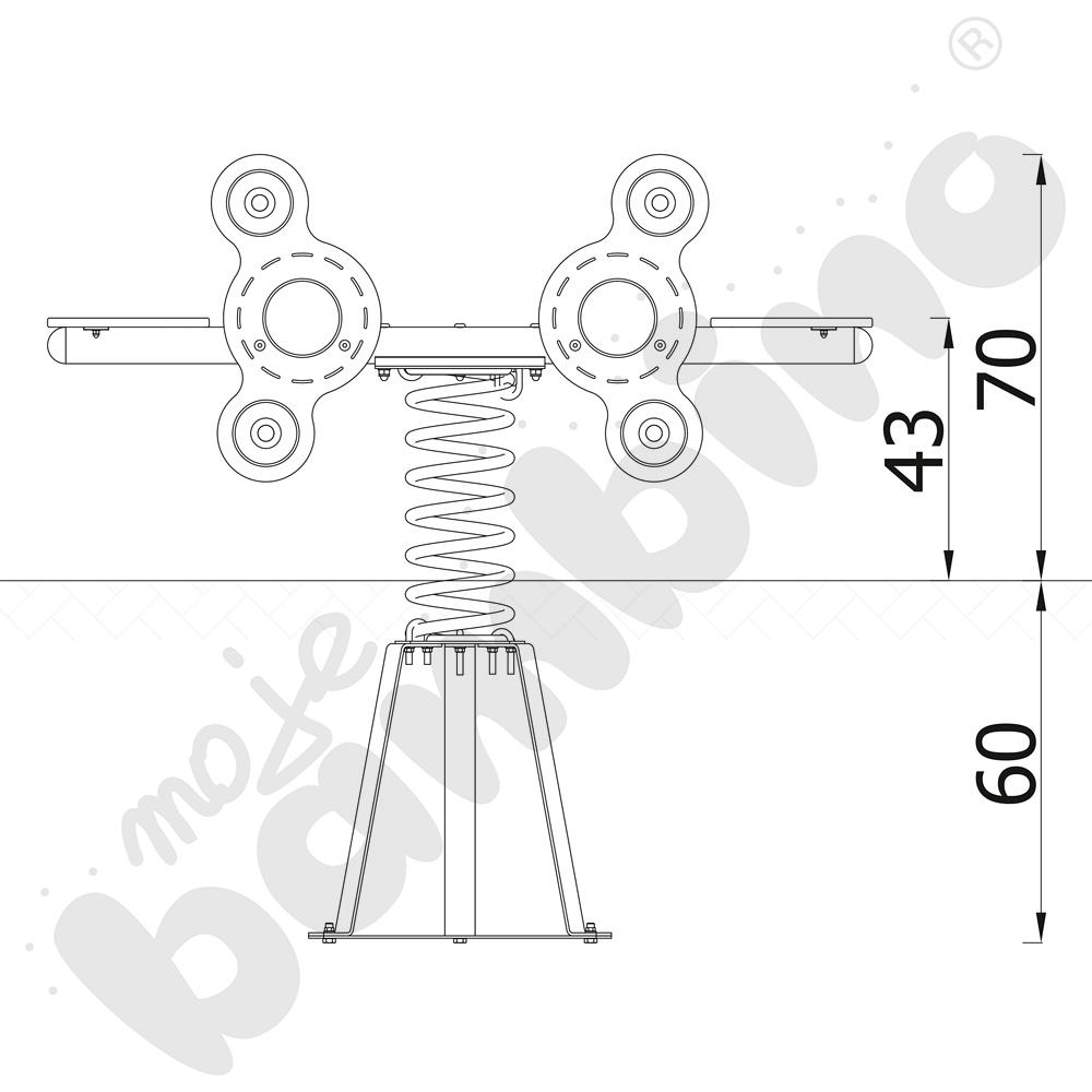 Milo - ważka na podstawie metalowej Milo - ważka na podstawie metalowej