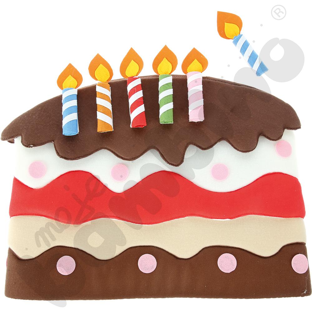 Dekoracje urodzinowe na krzesełko - tort