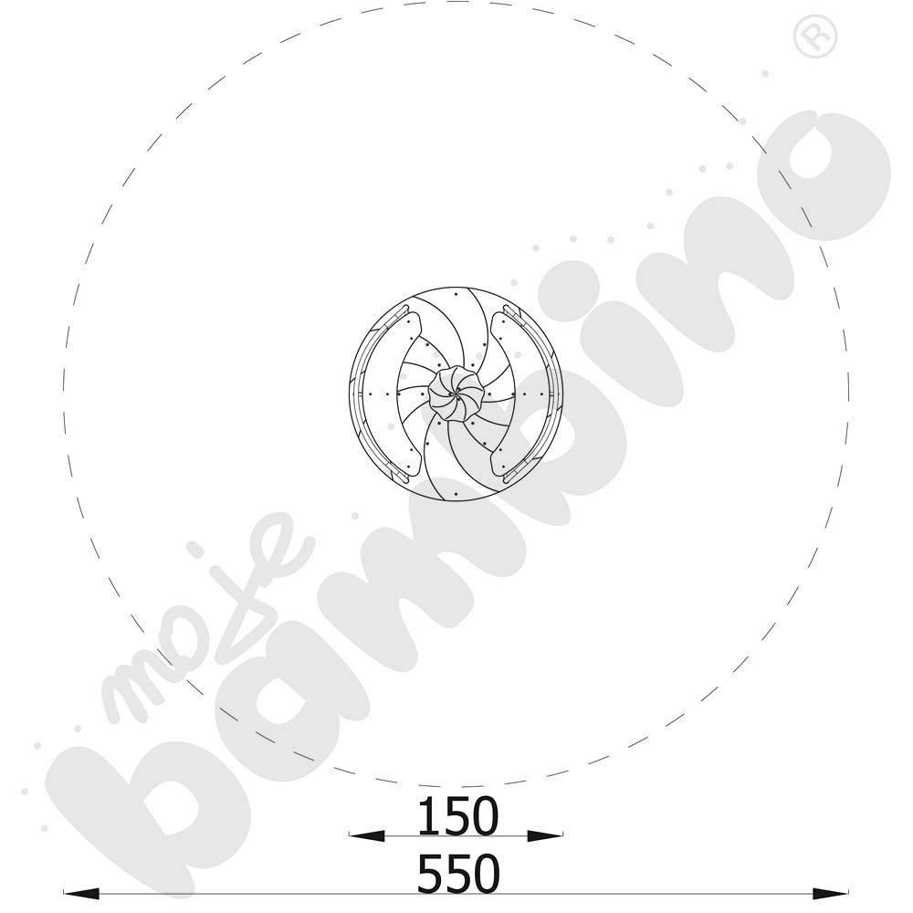 Karuzela tarczowa Novo z siedziskiem śr. 150