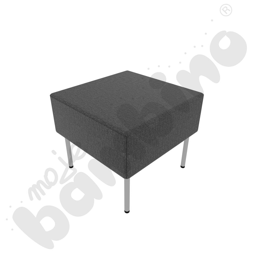 Pufa Versa 50x50 cm z filcowymi stopkami, stelaż jasnoszary, tkanina RO40