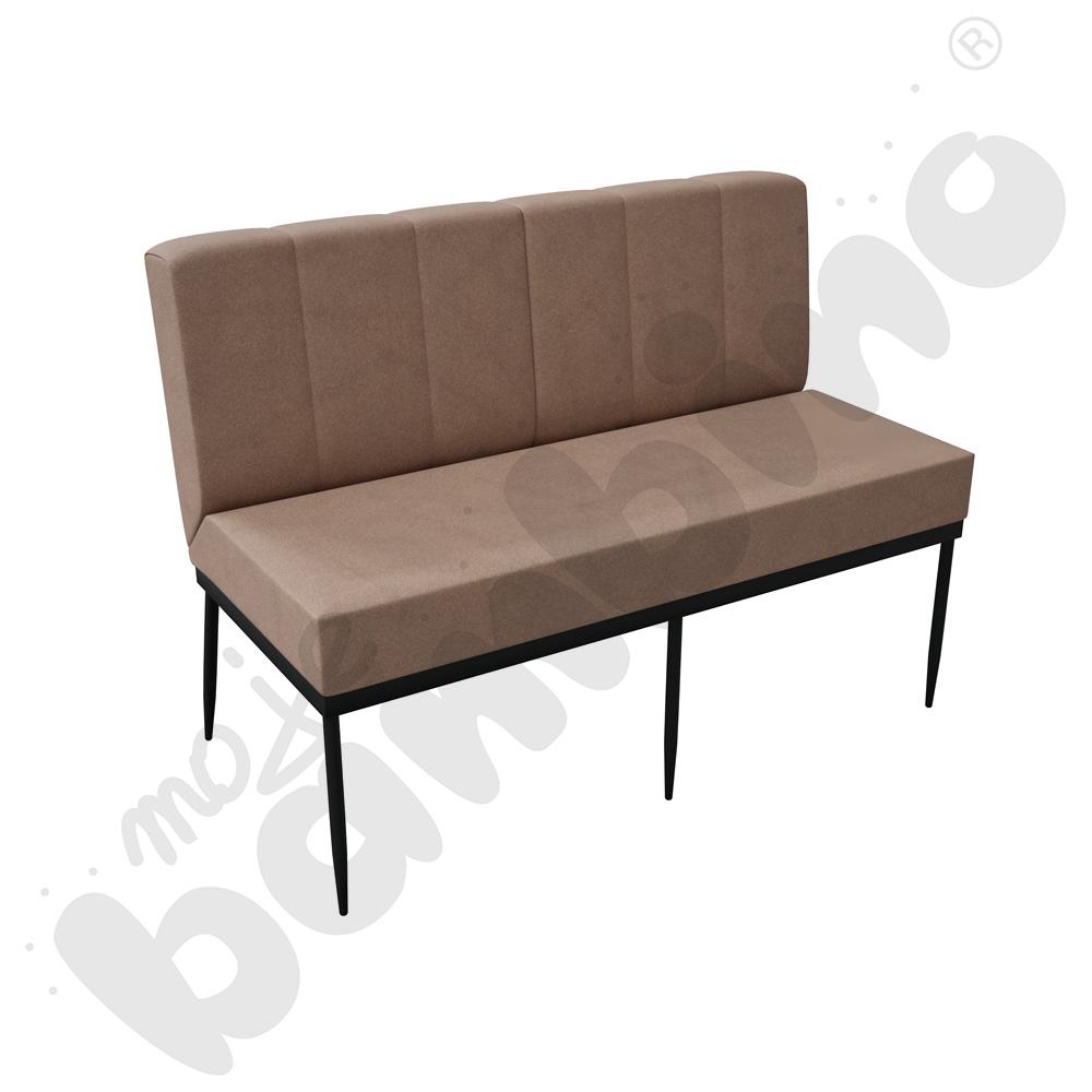 Ławka z oparciem Xena brązowa